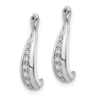 14k White Gold Diamond Earring Jackets-EJM5337-006-WA