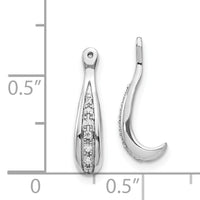 14k White Gold Diamond Earring Jackets-EJM5337-006-WA