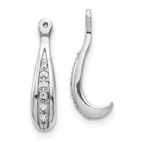 14k White Gold Diamond Earring Jackets-EJM5337-006-WA