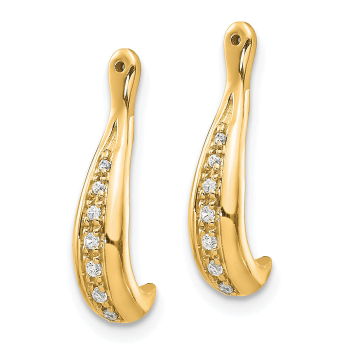 14K Yellow Gold Diamond Earring Jackets-EJM5337-006-YA