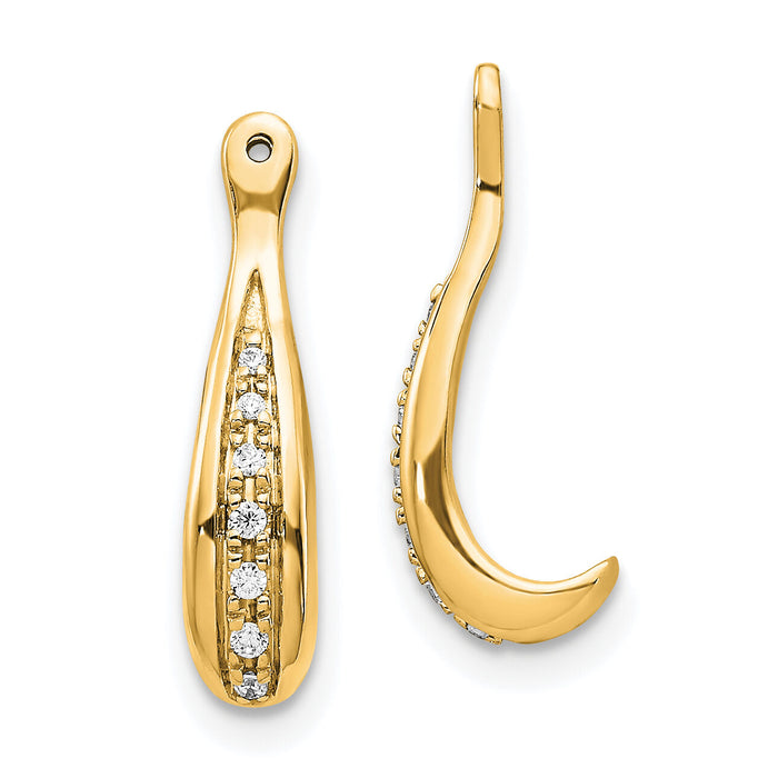 14K Yellow Gold Diamond Earring Jackets-EJM5337-006-YA