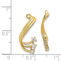14k AA Fancy Twist Diamond Earring Jacket-EJM5339-020-YA
