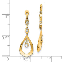 14k Teardrop Dangle Diamond Earring Jackets-EJM5343-013-YA