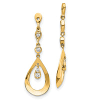 14k Teardrop Dangle Diamond Earring Jackets-EJM5343-013-YA