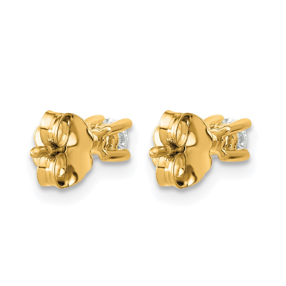 14ky 1/5 ctw Cert Lab Grown Dia VS+ F+ Round 4 Prong Hvy Wt Earring-EM1006-020C-LD