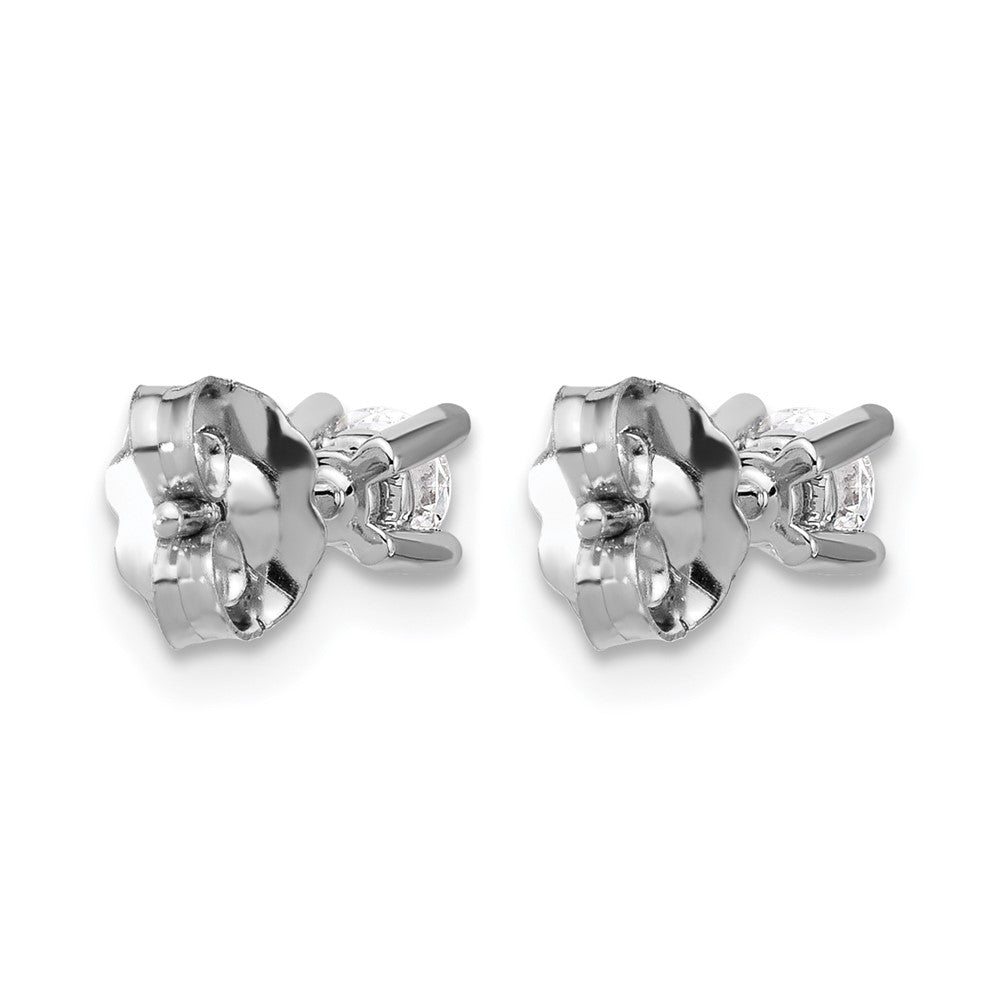14kw 1/3 ctw Cert Lab Grown Dia VS/SI+ G+ Round 4 Prong Hvy Wt Earring-EM1006-033C-WLG