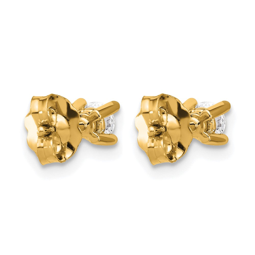 14ky 1/3 ctw Cert Lab Grown Dia VS/SI+ G+ Round 4 Prong Hvy Wt Earring-EM1006-033C-LG