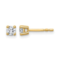 14ky 1/3 ctw Cert Lab Grown Dia VS+ F+ Round 4 Prong Hvy Wt Earring-EM1006-033C-LD