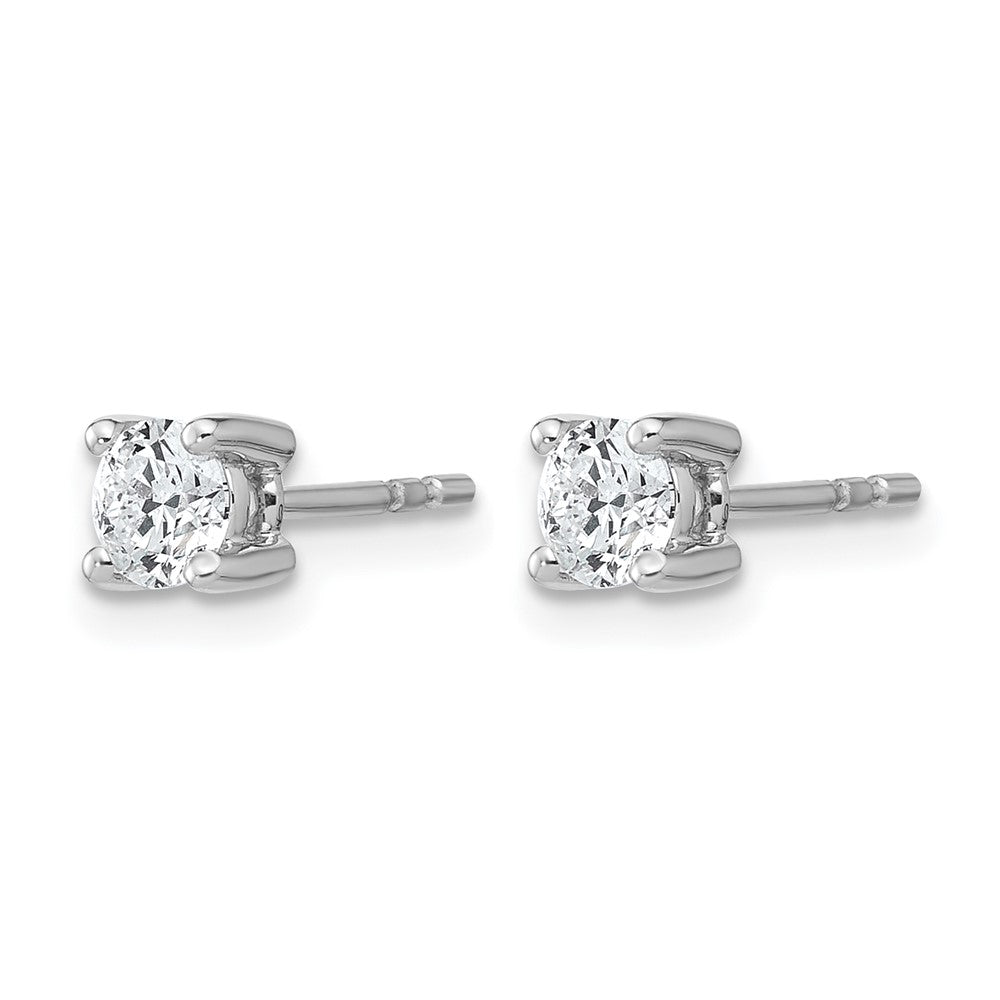 14kw 1/2 ctw Cert Lab Grown Dia VS+ F+ Round 4 Prong Hvy Wt Earring-EM1006-050C-WLD