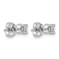 14kw 1/2 ctw Cert Lab Grown Dia VS+ F+ Round 4 Prong Hvy Wt Earring-EM1006-050C-WLD