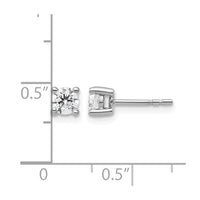 14kw 1/2 ctw Cert Lab Grown Dia VS+ F+ Round 4 Prong Hvy Wt Earring-EM1006-050C-WLD