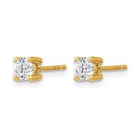 14ky 1/2 ctw Cert Lab Grown Dia VS+ F+ Round 4 Prong Hvy Wt Earring-EM1006-050C-LD