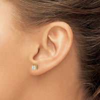 14ky 1/2 ctw Cert Lab Grown Dia VS+ F+ Round 4 Prong Hvy Wt Earring-EM1006-050C-LD