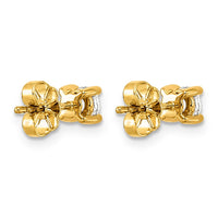 14ky 1/2 ctw Cert Lab Grown Dia VS/SI+ G+ Round 4 Prong Hvy Wt Earring-EM1006-050C-LG