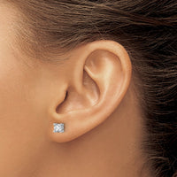 14kw 2/3 ctw Cert Lab Grown Dia VS+ F+ Round 4 Prong Hvy Wt Earring-EM1006-066C-WLD