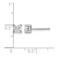 14kw 2/3 ctw Cert Lab Grown Dia VS+ F+ Round 4 Prong Hvy Wt Earring-EM1006-066C-WLD