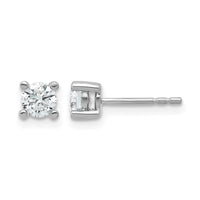 14kw 2/3 ctw Cert Lab Grown Dia VS+ F+ Round 4 Prong Hvy Wt Earring-EM1006-066C-WLD