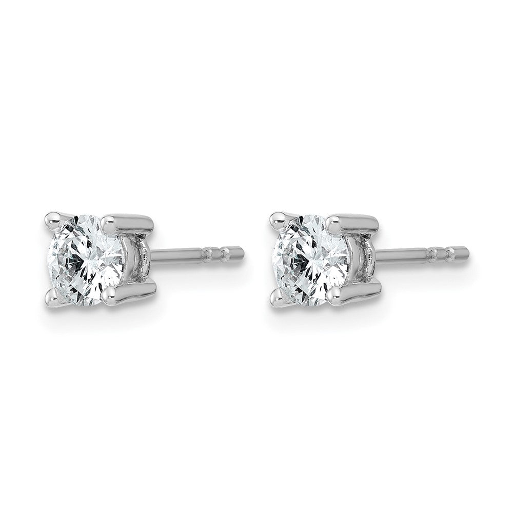 14kw 3/4 ctw Cert Lab Grown Dia VS/SI+ G+ Round 4 Prong Hvy Wt Earring-EM1006-075C-WLG