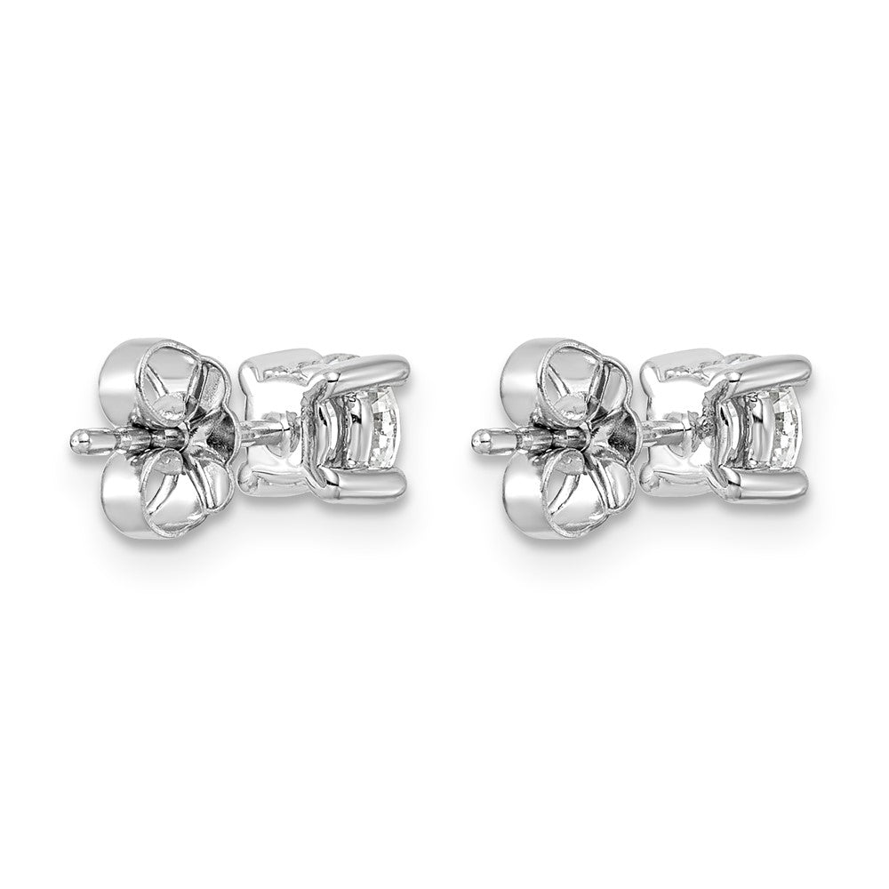 14kw 3/4 ctw Cert Lab Grown Dia VS/SI+ G+ Round 4 Prong Hvy Wt Earring-EM1006-075C-WLG