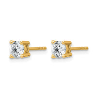 14ky 3/4 ctw Cert Lab Grown Dia VS+ F+ Round 4 Prong Hvy Wt Earring-EM1006-075C-LD