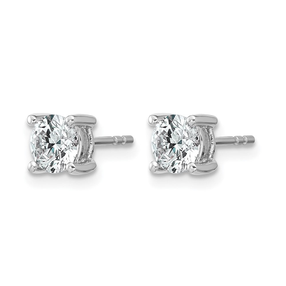 14kw 1 ctw Cert Lab Grown Dia VS/SI+ G+ Round 4 Prong Hvy Wt Earring-EM1006-100C-WLG