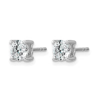 14kw 1 ctw Cert Lab Grown Dia VS/SI+ G+ Round 4 Prong Hvy Wt Earring-EM1006-100C-WLG
