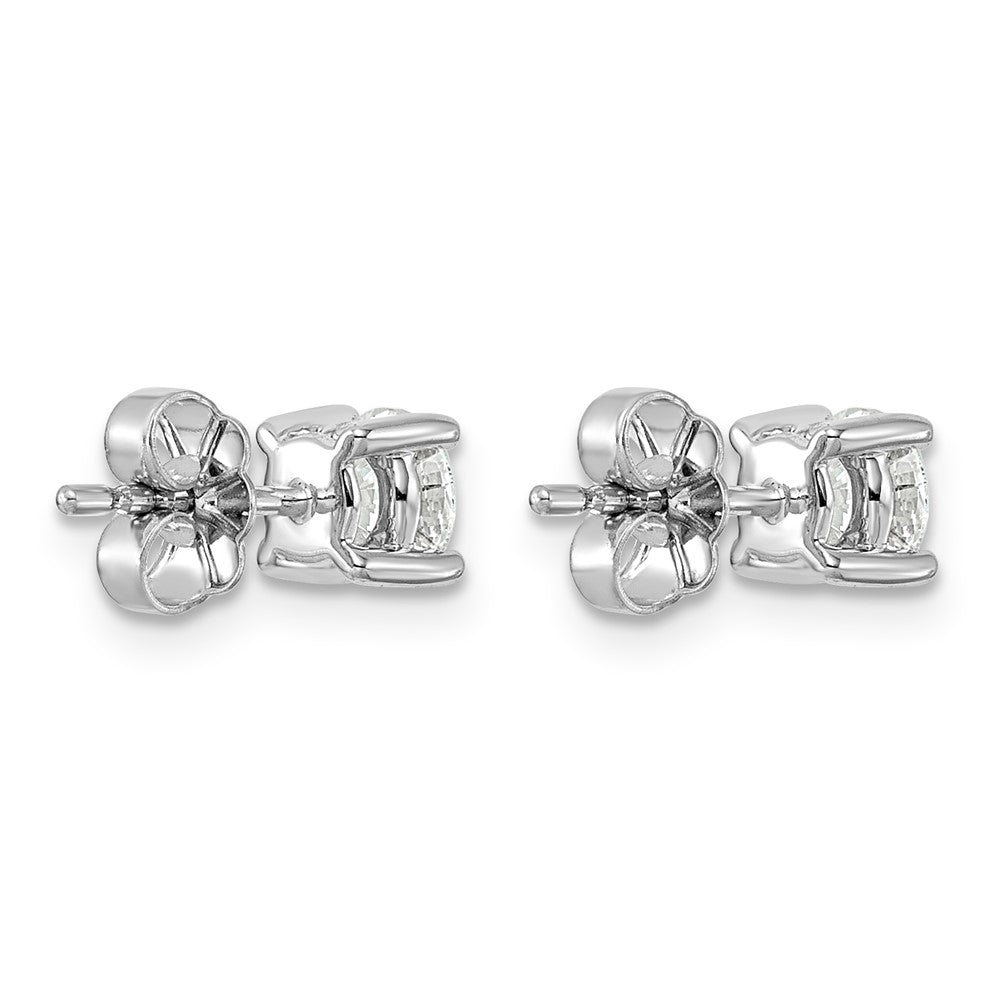 14kw 1 ctw Cert Lab Grown Dia VS/SI+ G+ Round 4 Prong Hvy Wt Earring-EM1006-100C-WLG