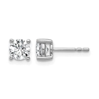 14kw 1 ctw Cert Lab Grown Dia VS/SI+ G+ Round 4 Prong Hvy Wt Earring-EM1006-100C-WLG