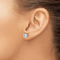 14kw 2 ctw Cert Lab Grown Dia VS/SI+ G+ Round 4 Prong Hvy Wt Earring-EM1006-200C-WLG