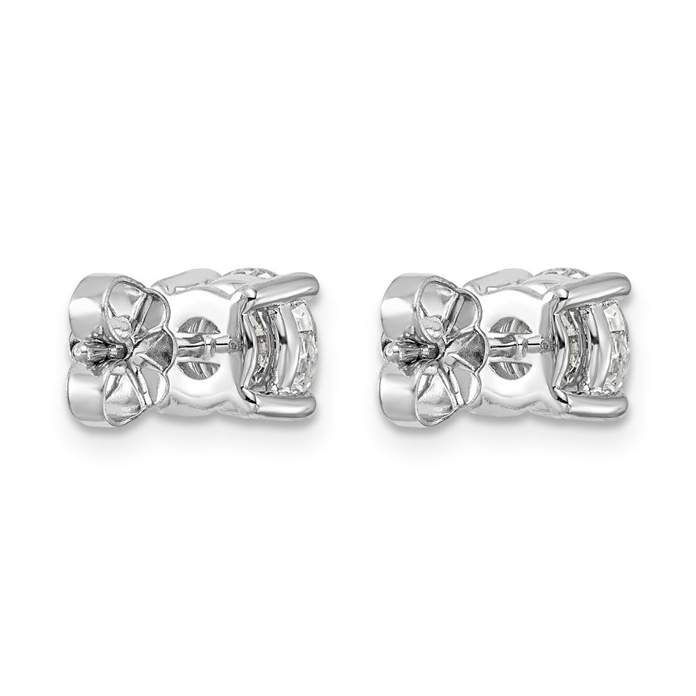 14kw 2 ctw Cert Lab Grown Dia VS/SI+ G+ Round 4 Prong Hvy Wt Earring-EM1006-200C-WLG