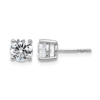 14kw 2 ctw Cert Lab Grown Dia VS/SI+ G+ Round 4 Prong Hvy Wt Earring-EM1006-200C-WLG