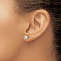 14ky 2 ctw Cert Lab Grown Dia VS/SI+ G+ Round 4 Prong Hvy Wt Earring-EM1006-200C-LG
