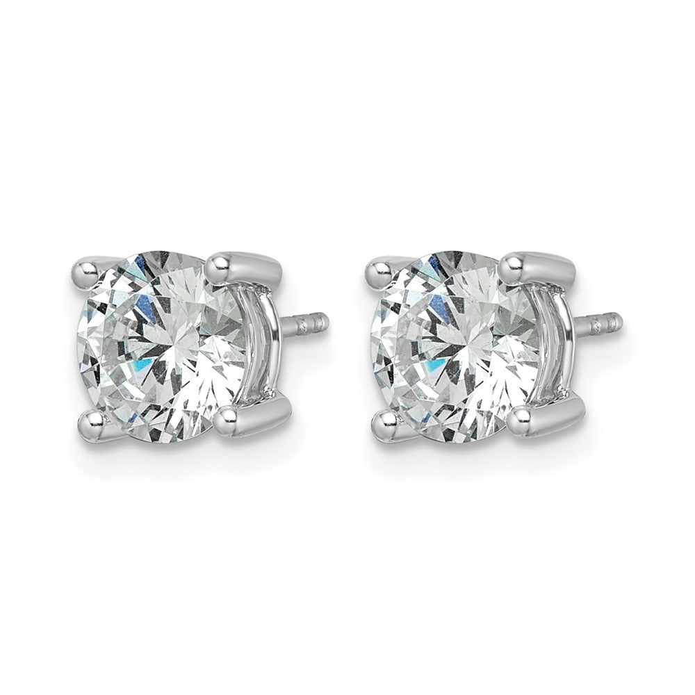 14kw 3 ctw Cert Lab Grown Dia VS/SI+ G+ Round 4 Prong Hvy Wt Earring-EM1006-300C-WLG