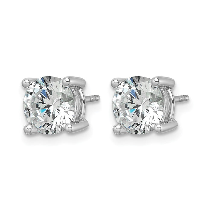 14kw 3 ctw Cert Lab Grown Dia VS/SI+ G+ Round 4 Prong Hvy Wt Earring-EM1006-300C-WLG
