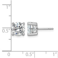 14kw 3 ctw Cert Lab Grown Dia VS+ F+ Round 4 Prong Hvy Wt Earring-EM1006-300C-WLD