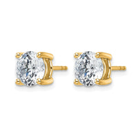 14ky 4 ctw Cert Lab Grown Dia VS/SI+ G+ Round 4 Prong Hvy Wt Earring-EM1006-400C-LG