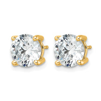 14ky 5 ctw Cert Lab Grown Dia VS+ F+ Round 4 Prong Hvy Wt Earring-EM1006-500C-LD