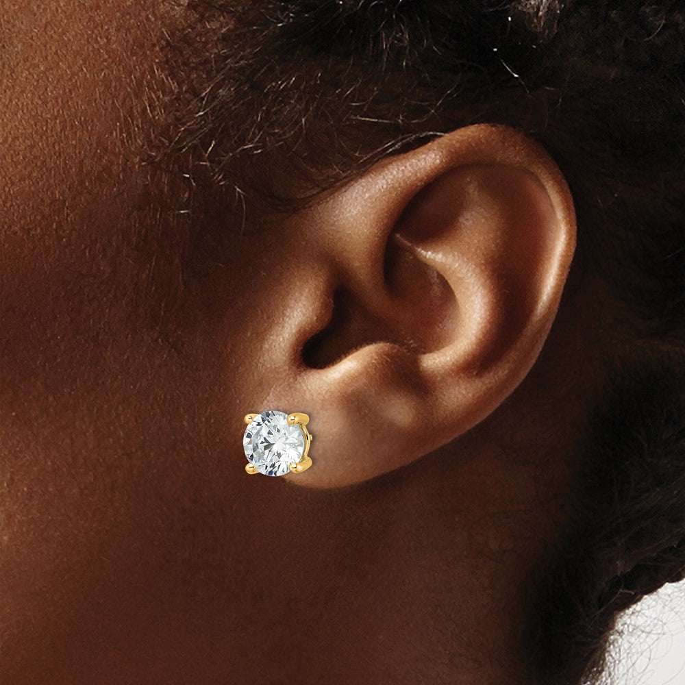 14ky 5 ctw Cert Lab Grown Dia VS+ F+ Round 4 Prong Hvy Wt Earring-EM1006-500C-LD