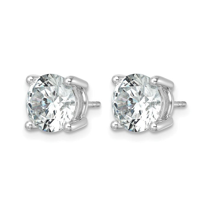 14kw 6 ctw Cert Lab Grown Dia VS/SI+ G+ Round 4 Prong Hvy Wt Earring-EM1006-600C-WLG