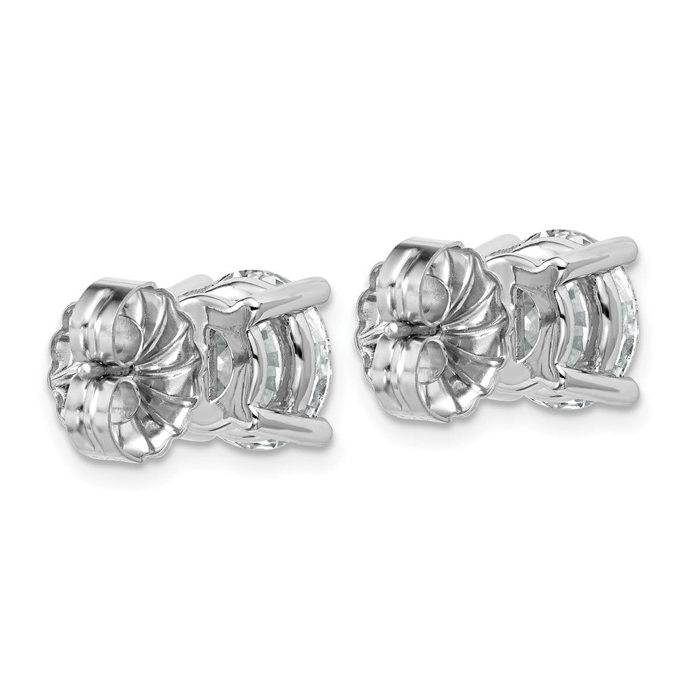 14kw 6 ctw Cert Lab Grown Dia VS+ F+ Round 4 Prong Hvy Wt Earring-EM1006-600C-WLD