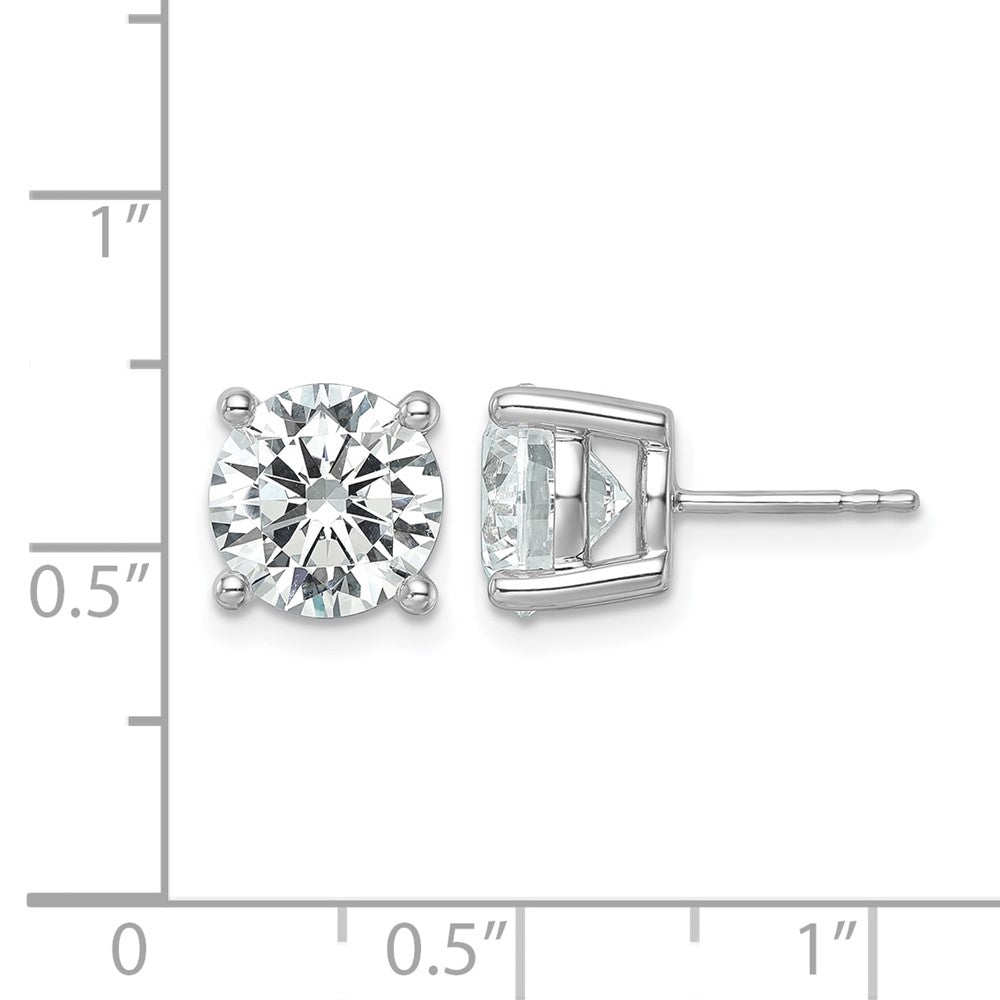 14kw 6 ctw Cert Lab Grown Dia VS+ F+ Round 4 Prong Hvy Wt Earring-EM1006-600C-WLD
