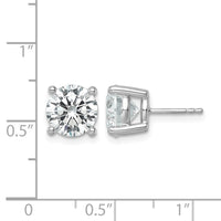 14kw 6 ctw Cert Lab Grown Dia VS+ F+ Round 4 Prong Hvy Wt Earring-EM1006-600C-WLD