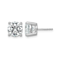 14kw 6 ctw Cert Lab Grown Dia VS/SI+ G+ Round 4 Prong Hvy Wt Earring-EM1006-600C-WLG