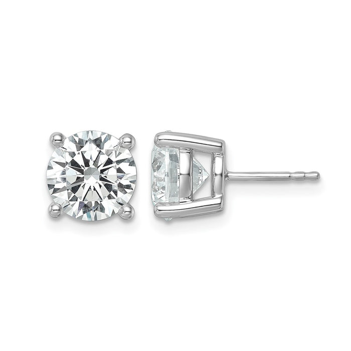 14kw 6 ctw Cert Lab Grown Dia VS/SI+ G+ Round 4 Prong Hvy Wt Earring-EM1006-600C-WLG