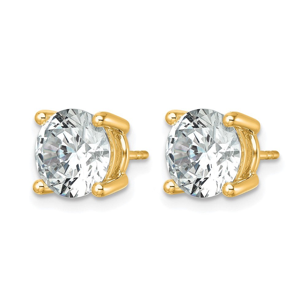 14ky 6 ctw Cert Lab Grown Dia VS/SI+ G+ Round 4 Prong Hvy Wt Earring-EM1006-600C-LG
