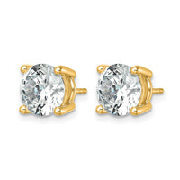 14ky 6 ctw Cert Lab Grown Dia VS/SI+ G+ Round 4 Prong Hvy Wt Earring-EM1006-600C-LG
