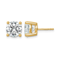 14ky 6 ctw Cert Lab Grown Dia VS+ F+ Round 4 Prong Hvy Wt Earring-EM1006-600C-LD