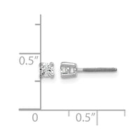 14kw 1/5 ctw Cert Lab Grown Dia VS+ F+ Round 4 Prong Hvy Wt ScrewBk Earring-EM1006S-020C-WLD