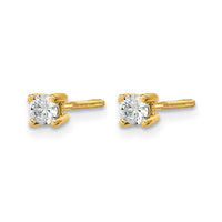 14ky 1/5 ctw Cert Lab Grown Dia VS+ F+ Round 4 Prong Hvy Wt ScrewBk Earring-EM1006S-020C-LD