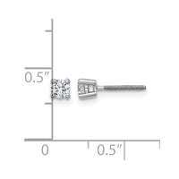 14kw 1/4 ctw Cert Lab Grwn Dia VS/SI+ G+ Round 4 Prg Hvy Wt ScrewBk Earring-EM1006S-025C-WLG